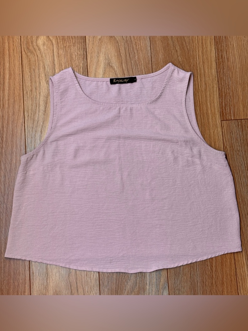 Pale Pink Cropped Tank Top